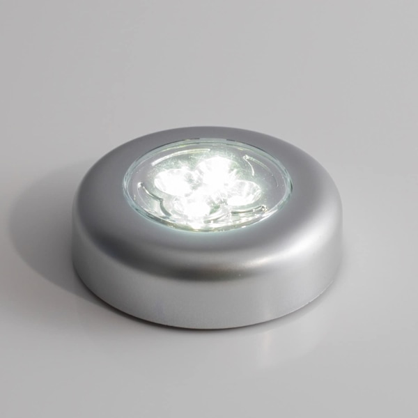 Set med 3 självhäftande batteridrivna spotlights med vita LED för inomhus
