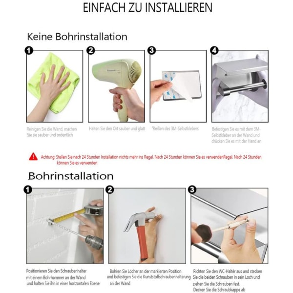 ASOFTY WC-paperiteline, jossa hylly, itseliimautuva WC-paperiteline