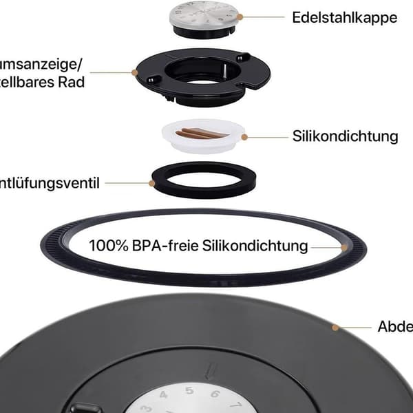 Beaspire Kaffeboks, Kaffeboks, Lufttett, Kaffeboks, Rustfritt