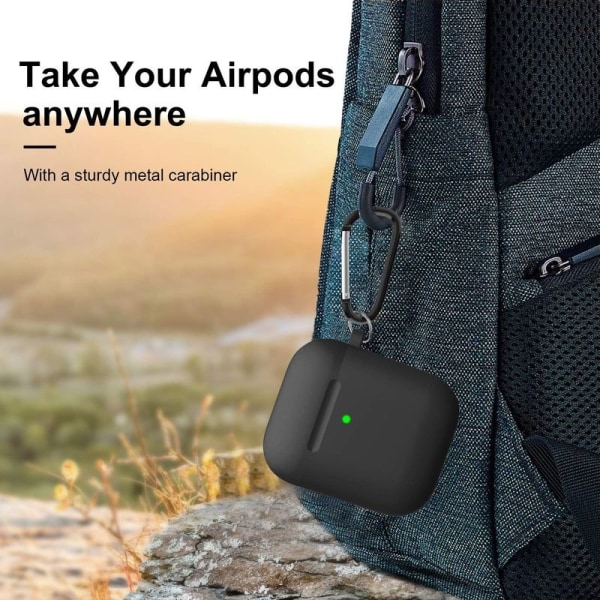 Airpods Shell case är kompatibelt med svart/lila