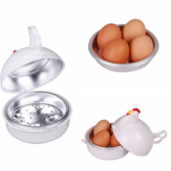 Bestonzon Egg Cooker Elektrisk Egg Cooker Kyllingform Mikrobølgeovn 4 Egg Cooker