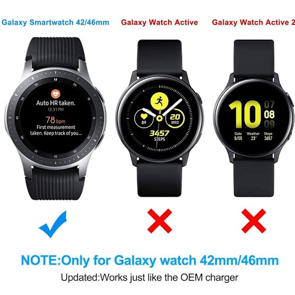 Oplader til Samsung Gear S3, opladningsdockholder med USB-kabel til Gear S3