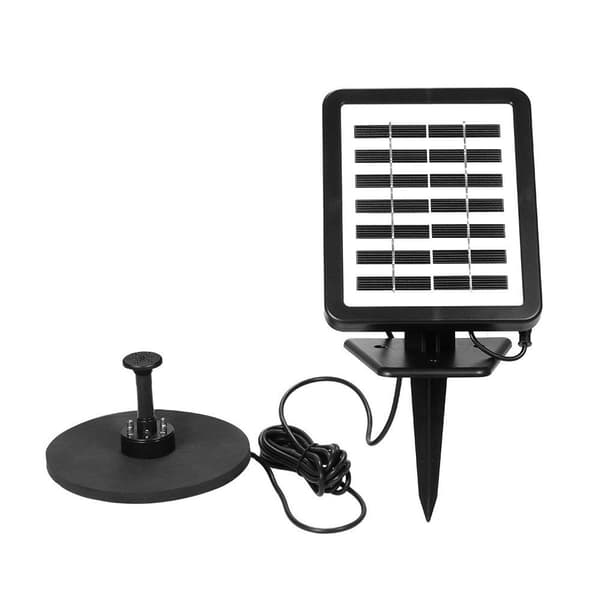 Solcellsfontänpump med LED-belysning, 1,5W flytande solsystem