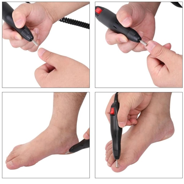 Negleskærer 12W elektrisk neglefil professionel negleskærer komplet sæt professionel manicure KLB