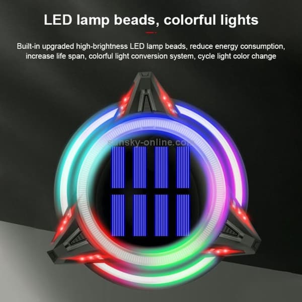 TG-JG00128 8 LED prickig lång rör solenergi utomhus vad