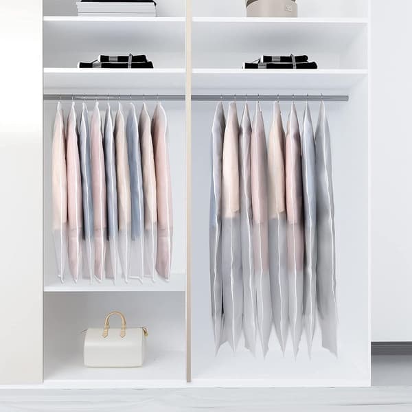Plastpåse-set för kläder, 5 st, transparenta, 60 * 140 cm