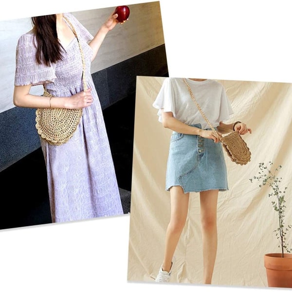Retro Forest Mushroom Head L ssy Straw Messenger Beach Bag