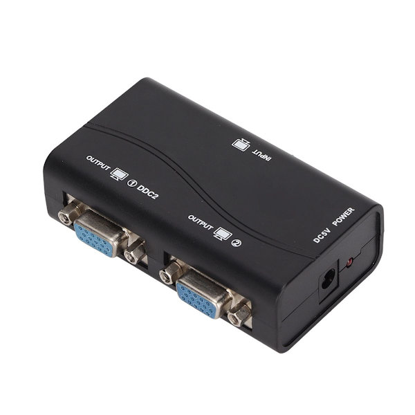 VGA-jakaja 1 sisään 2 ulos 250MHz USB-virtalähteellä 1920x1440 1080P KLB