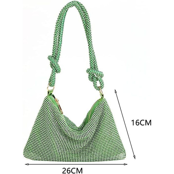 Kvinners clutch glitter kveldsveske skulderveske elegant håndveske med
