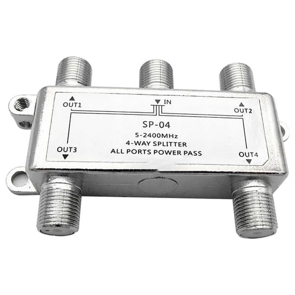 Distributör - 4-vägs splitter, helt skärmad, Unicable & HD lämplig för
