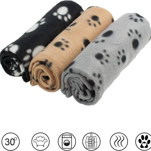 Digiflex 3 x Stora Hund Katt Husdjur Mjuka Fleecefiltar 68cm X 92cm KLB