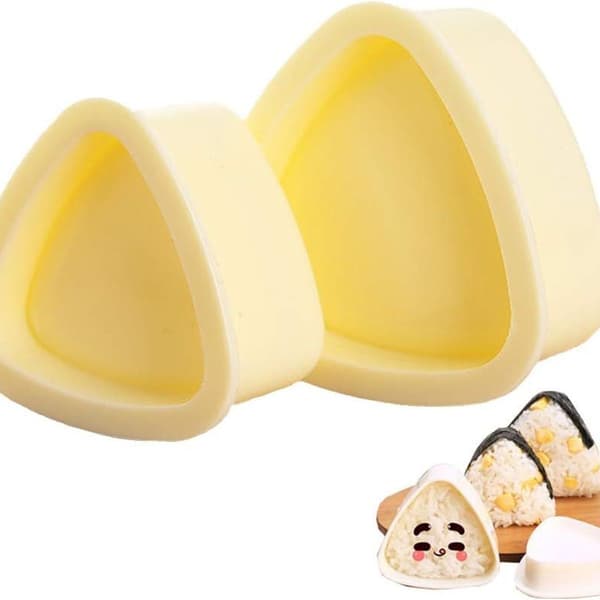Trekantet Onigiri Sushi Form Sæt, Stor & Lille til Ris Bento 2 Stykker