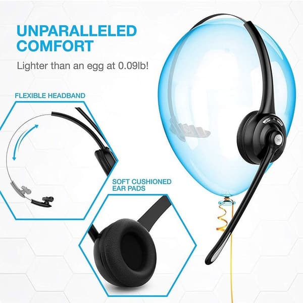 Bluetooth-headset/mobiltelefon-headset med mikrofon, kontor