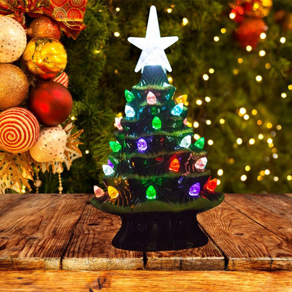 7,5\" Lighted Keramisk Juletre Julebord KLB