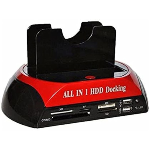 HDD-telakointiasema Dual Hard Drive -telakointiasema 2,5 tuumalle 3,5 tuumalle