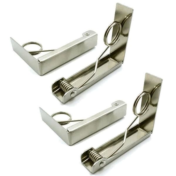 Pakke med 4 husduk klips, rustfritt stål hage duk klips, duk klips KLB