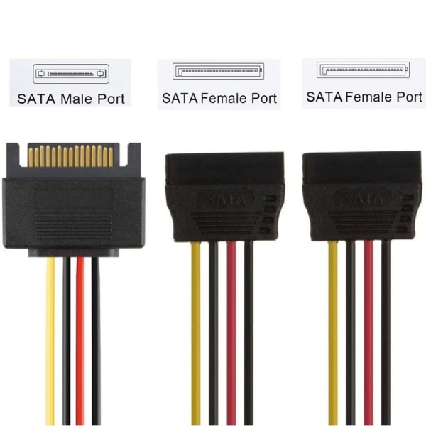 SATA 15-pinninen virtajohto, kaapelin luominen SATA 15-pinninen uros