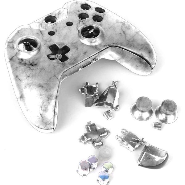 Komplett beskyttelsesdeksel husdeksel reservedeler for Xbox hvit marmor KLB