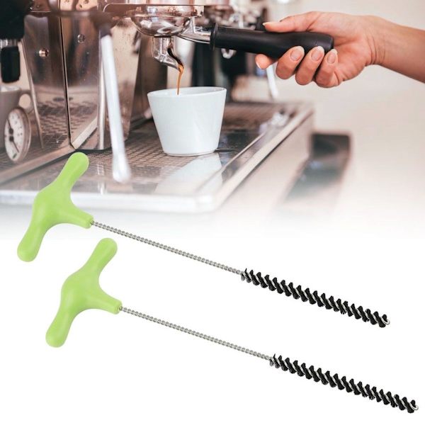 Rörborste i rostfritt stål, rörrengöringsborste för kaffe KLB