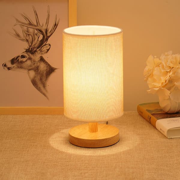 Mini LED USB natbordlampe, varmt lys, beige KLB