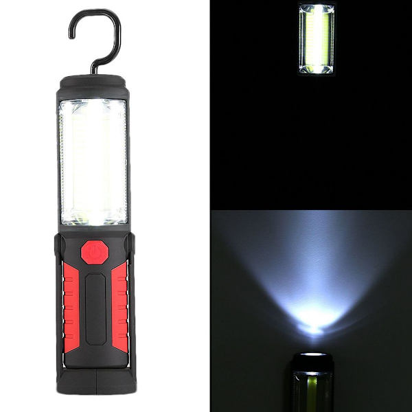 USB-laddningsbar LED-arbetslampa för utomhusbruk, roterande ljus med KLB