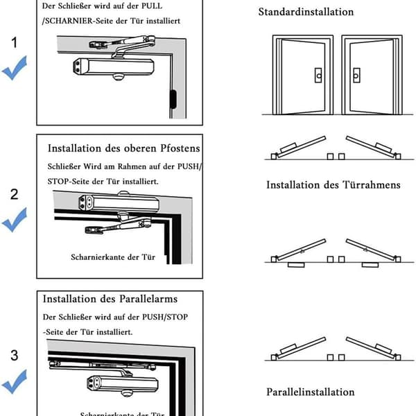 Säädettävä hydraulinen oven sulkija