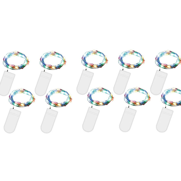 LED-lyskæde batteri, 10 stk. 2M 20LED mikro batteridrevet kobber KLB