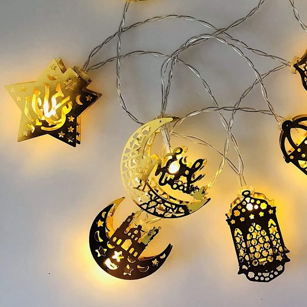 LED-muslimska Ramadan-ljusslingor, Eid Ramadan-lyktljusslingor, LED-lampor KLB
