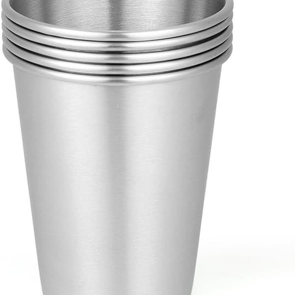 5-pack rostfria koppar, rostfri kopp, stapelbara koppar, 350 ml