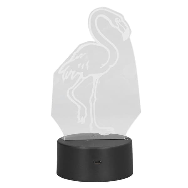 Farve 3D lys sød fugl touch switch LED natlys USB KLB