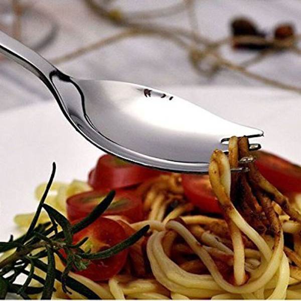 Sporks, pakke med 4, 1,6 tommer brede sporks lavet af 18/10 rustfrit stål