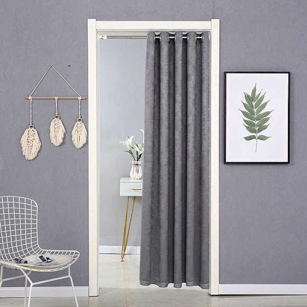 Blackout-gardiner termisk isolert anti-kulde, 150x190 CM (bredde x høyde), gardiner for stue og soverom, moderne design med maljer KLB