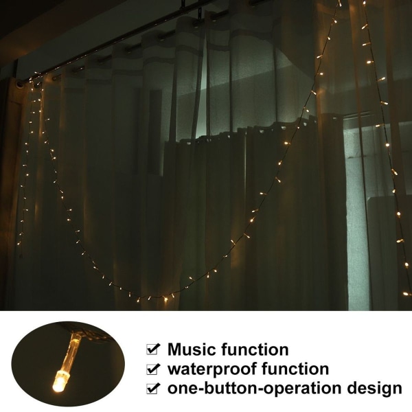 8,5 m 100 LED EU-stik AC220V musiklyssnor til festival KLB