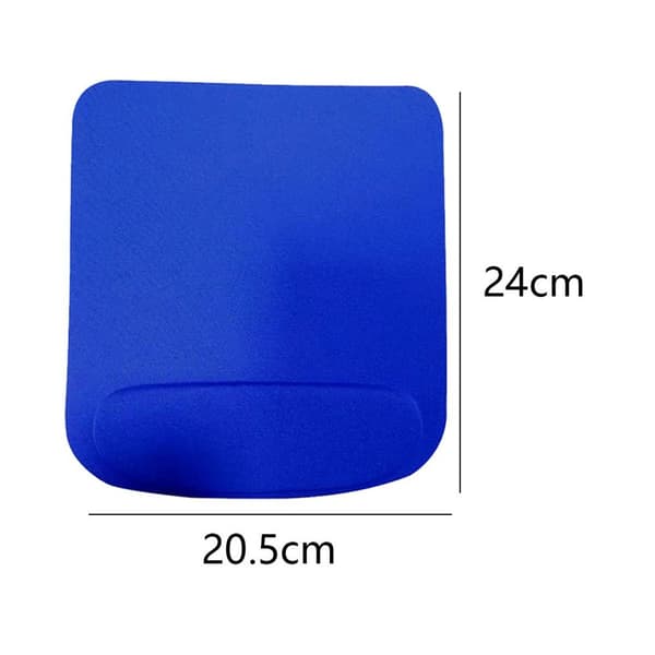 2 stk musematte med håndleddsstøtte ergonomisk smertelindring blå