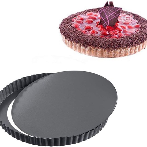 Tårtform, quicheform, non-stick med lyftbar botten, kakbakningsform, fruktkakform