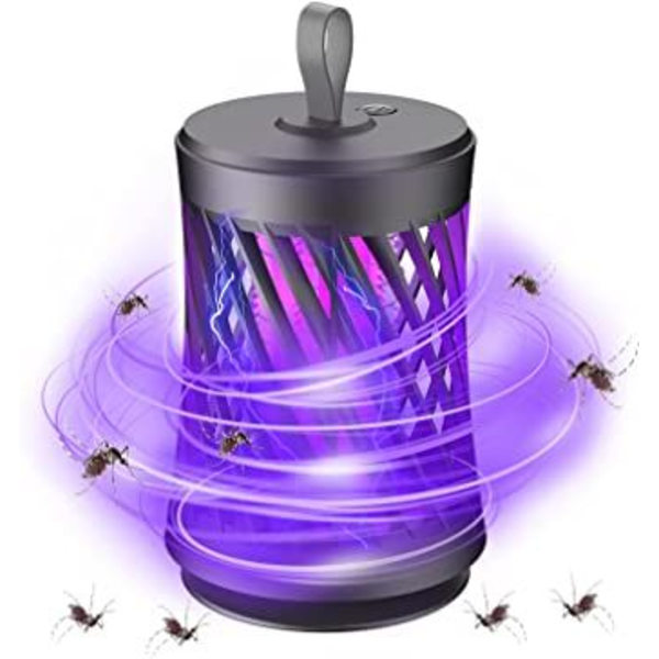 LED elektronisk myggdödande lampa, 360° elektrisk insektsfälla med UV-ljus/bionisk attraktion, bärbar luktfri USB-lykta för inomhus och utomhus