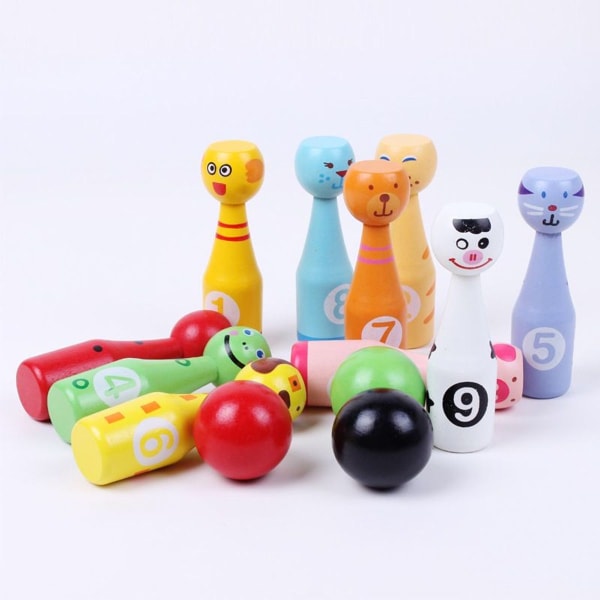 Jacootoys Keilailusetti Keilapeli 10 Keila ja 2 Palloa Interaktiivinen Peli KLB