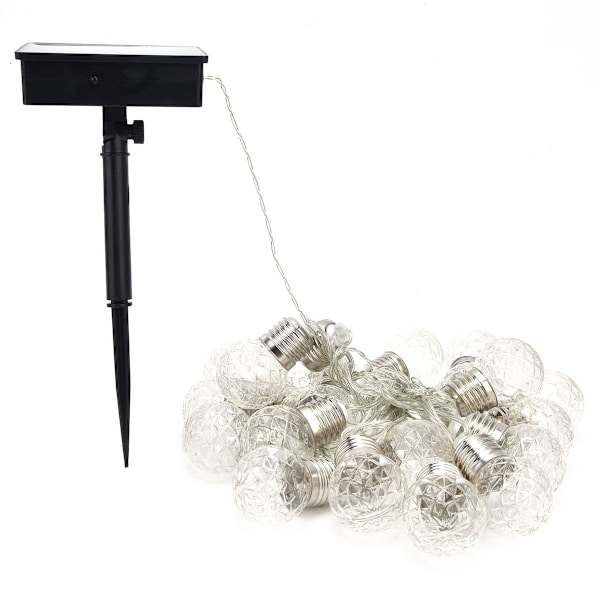Solar String Lights 6M 20 LED Bulb Dekorative Lampe med KLB