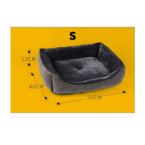Hundeseng, Hundeseng til små hunde, Vaskbar blød hundepude, Skridsikker katteseng Hundeseng kan rumme op til 9 kg kæledyr (50x40x13cm) KLB