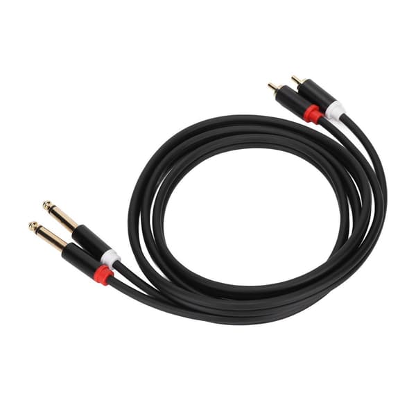 1/4\" Dobbel RCA til Dobbel TS Kabel 4.9ft 6.35mm 2 RCA-kontakt til KLB