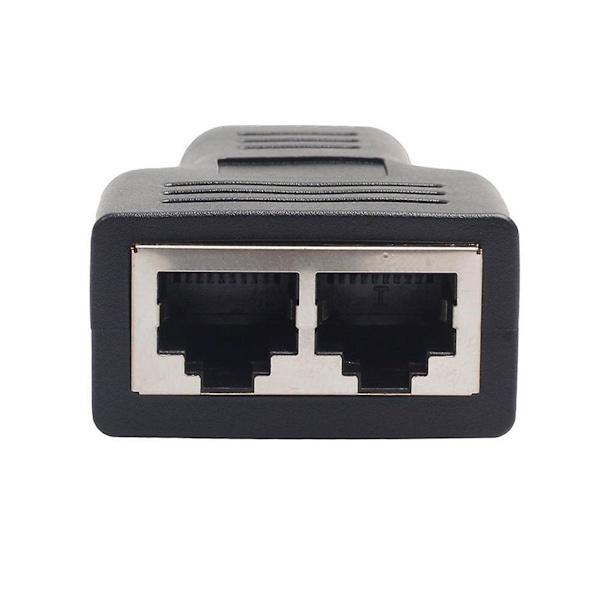 RJ45 Splitter Adapter 1 til 2 Port Hun til Hun Internet Extender Netværk