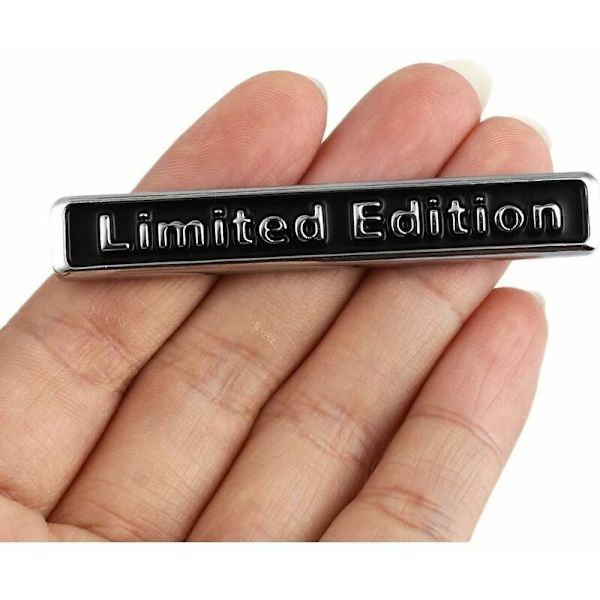 Haihuic 3D musta metalliauto rajoitetun erän logo-emblemitarra tarra autokuorma-auton lokasuojatarra auton takakoriste KLB