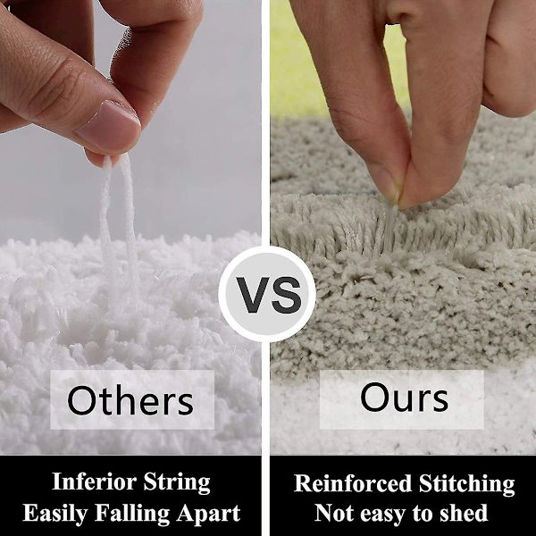Badeværelsesløber, skridsikkert mikrofiber bademåtte tæppeløber til badeværelse KLB