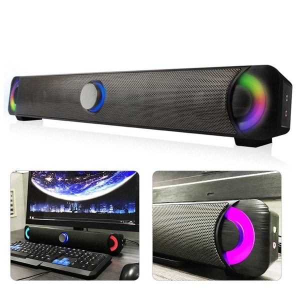Smalody 9014 Trådlös Bluetooth-högtalare, Färgglad LED KLB