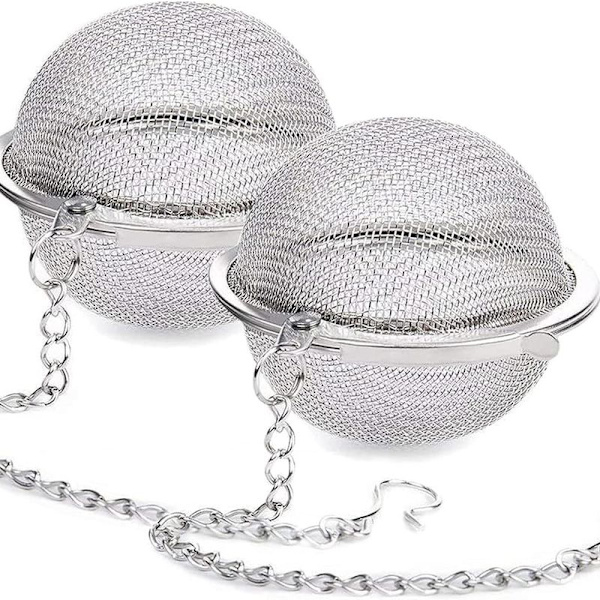Te-filter intervall diffusor rustfritt stål teball te-filter med krok kjede,