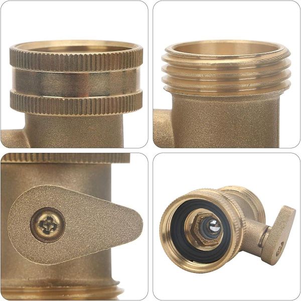 Hageslange Avsperringsventil 2 Pakke 3/4\" GHT Messing Vann