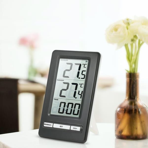Trådløs digital LCD-termometer til indendørs og udendørs brug