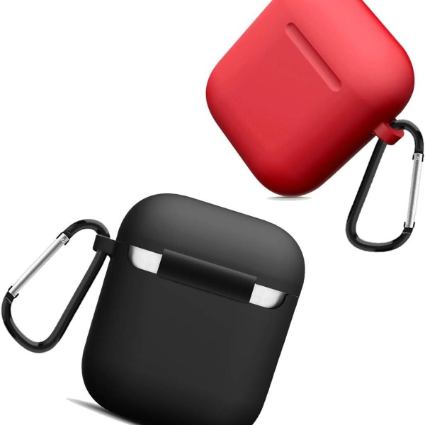 Airpods Shell-beskyttelsesdeksel er kompatibel med Black Red