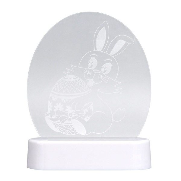 Bunny 3D nattlampa kanin håller äggmönster 3D kanin KLB