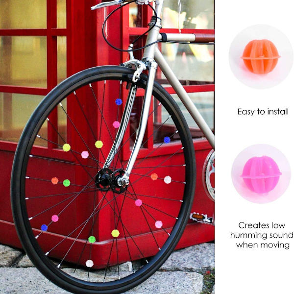 72 färgade cykel ekrar pärlor KLB